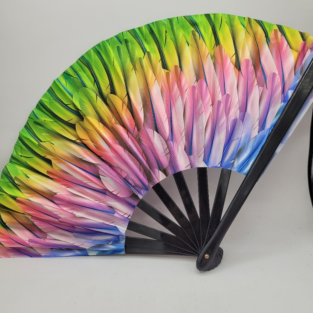 13 Inch Bright Colored Fan Mrs Roper Fan